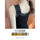 Autumn and winter 2025 new warm vest for women with velvet and thickened lace suspenders with inner base layer and one-piece velvet top