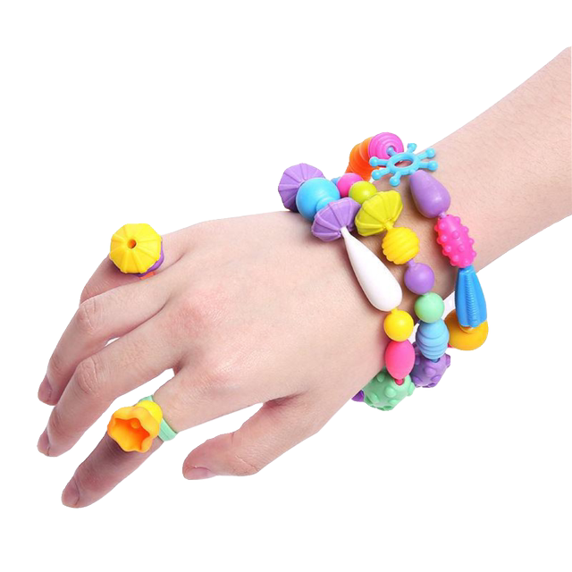 
Children's ever-changing creative beaded educational toys Pop handmade diy material necklace bracelet girl gift accessories
