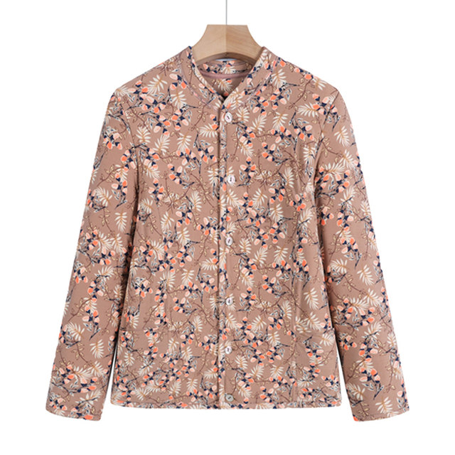 Mother's autumn and winter camel hair thickened cotton coat middle-aged and elderly women's cotton-padded jacket warm liner grandma short coat cotton coat