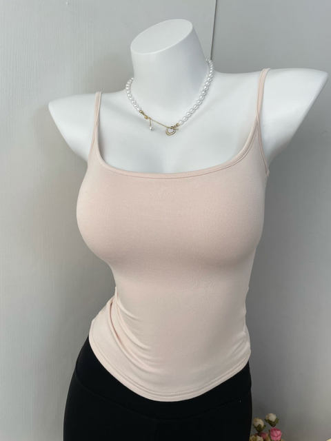 Sling pure slutty breasts in white and black with breast pads for women Modal shows big breasts and slim fit vest inner and sexy