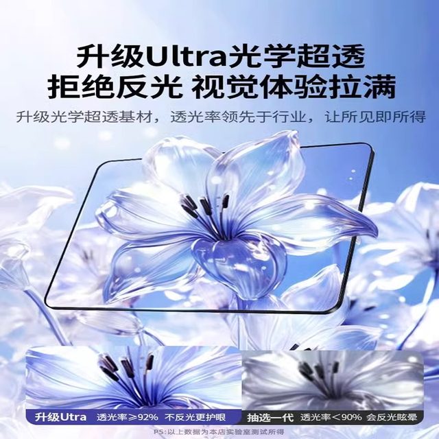 Applicable to Huawei flat tempered film matepad11.5matepad11.5s13.2 protection 2024 Honor v8/v7x8pro117se9air12 inch 10.8 sticker m6 eye protection and anti-fingerprint