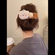 Super sweet and versatile plush hairpin pudding bear duckbill clip cute large headwear 2024 new back of the head grabber