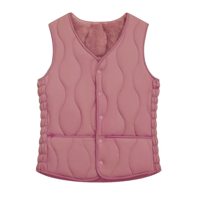 New warm women's vest, mother's vest, autumn and winter inner vest, velvet and cotton vest, popular for outer wear