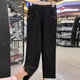 Mom pants spring and autumn straight plus velvet middle-aged and elderly casual trousers loose grandma pants autumn and winter middle-aged women's pants