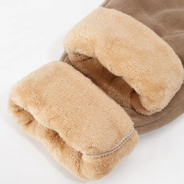 Lamb velvet mom autumn and winter cotton pants for middle-aged and elderly people plus velvet thickened corduroy warm pants for small women