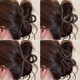 Coffee-colored matte grab clip women's new hair clip back of the head large-sized hair volume shark clip hairpin headdress