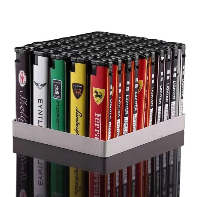Wholesale price 50 pieces of windproof lighters for home use, convenience stores, supermarkets, explosion-proof, cheap and lucky