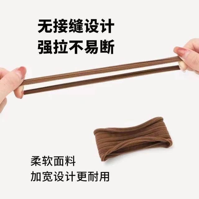 
Milk tea color seamless high elastic hair band