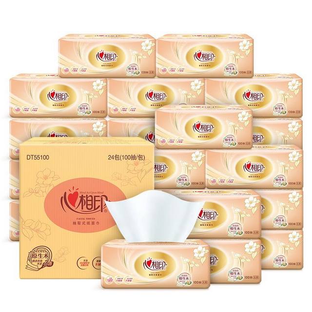 Xinxiangyin 100 classic log skin-friendly paper towels, whole box of paper towels, affordable napkins, toilet paper, suitable for mothers and babies