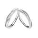Plain ring open ring pair s925 silver Mobius couple adjustable ring for men and women 520 gift