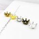 Handmade diy crystal glue small crown retro accessories metal pendant base three-dimensional pendant material