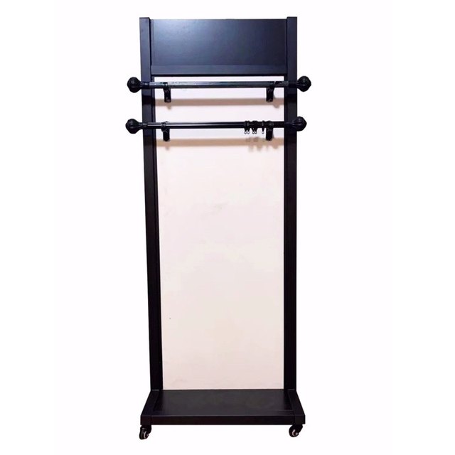 Curtain shop Roman rod display rack curtain track light strip display ...