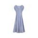 Solighter French Tennis Ramie Square Neck Backless Dress for Women in Summer 2025 New Waist-Close Long Skirt