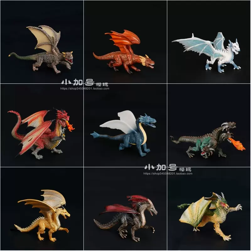神話世界魔獸動物模型噴火龍三頭龍海冰龍地獄犬玩偶擺件公仔 Taobao