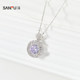 
Sanfu 925 silver purple sparkling short necklace single temperament fashion jewelry accessories chain 845460
