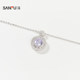 
Sanfu 925 silver purple sparkling short necklace single temperament fashion jewelry accessories chain 845460