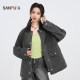 Sanfu jacket for women 2025 new spring contrasting lapel versatile loose retro denim top for women 496760

