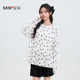 Sanfu Long Sleeve T-shirt 2025 new summer full-page pattern sunshade shirt girl age-reducing thin top women's clothing
