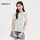 Sanfu short-sleeved shirt 2025 new summer sweet style doll collar lapel lantern sleeve top women's clothing 841939