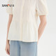 Sanfu short-sleeved shirt 2025 new summer sweet style doll collar lapel lantern sleeve top women's clothing 841939