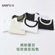 Sanfu T-shirt for women 2025 new summer big round neck fashionable casual short sleeve versatile slim fit short top for women