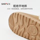 
Sanfu cotton slippers plush non-slip heightened thick sole warmth half-slippers for men and women wearing winter 2025 new