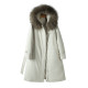Winter raccoon fur collar trendy hooded version A version two sides wearing parka down jacket women 868 Yao
