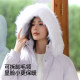 Senma down jacket women's medium long warming hair 2024 winter new loose waterproof windproof hooded top jacket