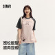 Semir short-sleeved T-shirt for women mid-length raglan sleeves loose summer fun design panda cotton top cute
