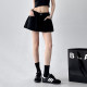 Red high-waisted fashionable age-reducing denim miniskirt for women 2025 summer new hot girl fashionable a-line skirt pants