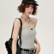 Girlhalo gray lace suspender vest for women in summer lace lace wear beautiful back short top
