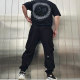 High street design trendy casual pants men's spring and summer loose foot ties sports trousers workwear pockets handsome functional style
