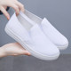 Old Beijing cloth shoes, soft-soled, breathable, men's and women's low-top shoes, non-slip black work shoes, slip-on lazy canvas shoes for women