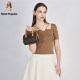 Hush Puppies women's bag new fashion retro old flower handbag women's shoulder crossbody bag Boston pillow bag