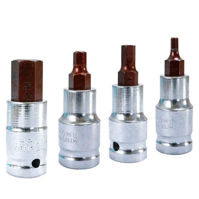 Inner hexagonal sleeve short set 1/2 wind gun inner hexagonal batch head S2 electric wrench rotor rotor tip tool