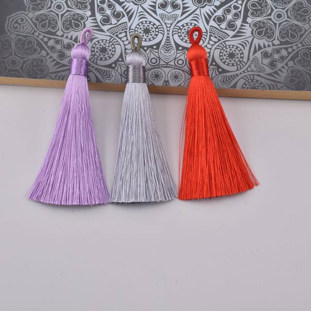 Coil tassel tassel 8cm without lanyard mini tassel DIY handmade material Chinese knot jewelry accessories