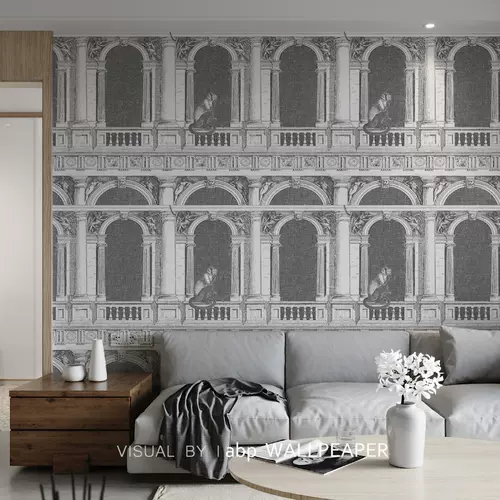 背景墙墙布欧式建筑 新人首单立减十元 22年2月 淘宝海外