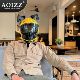 AOIZZ motorcycle helmet decoration cat ears personalized male accessories motorcycle balance bike motorcycle skiing