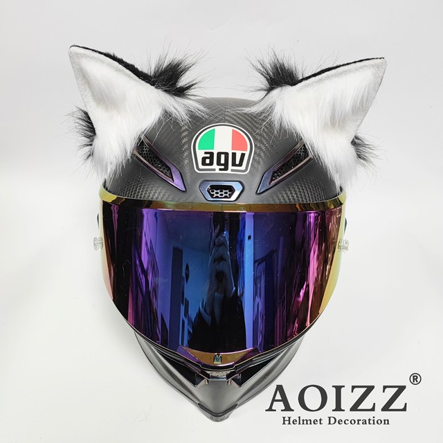 AOIZZ helmet decoration motorcycle ski helmet decoration ear personalized creative takeaway helmet decoration for men