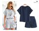 Summer fashion hot selling new European and American style plus fat plus size women's fat MM short-sleeved top shorts two-piece set