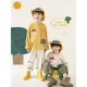 Youyou Boys long-sleeved round neck contrasting T-shirt sleeveless layered vest simple collarless jacket fairy tale garden suit
