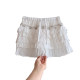 2025 summer super fairy sweet spliced ​​lace shirt skirt women's high waist heavy industry diamond inlaid versatile cake skirt short skirt