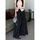 
Pink skirt for women in summer thin 2025 new high waist drooping A-line long skirt to make you look slim and big sway skirt