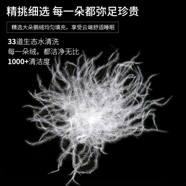 Hilton five-star hotel down pillow goose down pillow core student antibacterial home cervical spine to help sleep