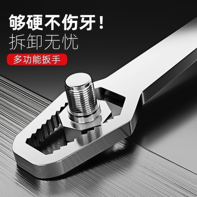 German self-tight double-headed plum blossom wrench multi-functional dull board plum blossom glasses wrench universal movable fast wrench