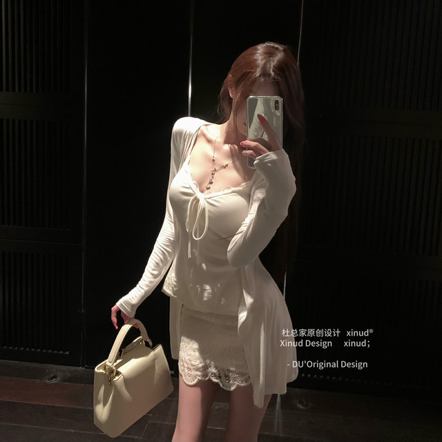 
Du Zongjia Soft and Desire White Water* Original Pure Desire Lace Band Waist-Close-Underly Slinging Strap Set for Women