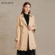 Buou Buou French hollow windproof and warm tie-fitting windbreaker for women DJ1C006
