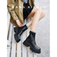 High-altitude flight 6cm increased thick-soled short boots for women round-head winter new style plus velvet slim boots