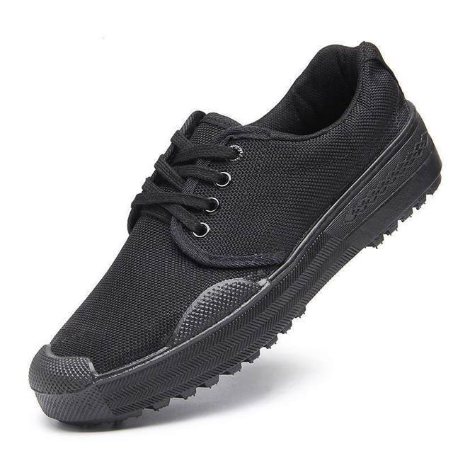 Jiefang shoes for men and women at the construction site, lightweight, wear-resistant, breathable, labor protection canvas, work non-slip rubber shoes, migrant farm shoes