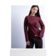 1 hour refundable, trendy luxury Topshop women's cape style burgundy long-sleeved top sexy women's clothing